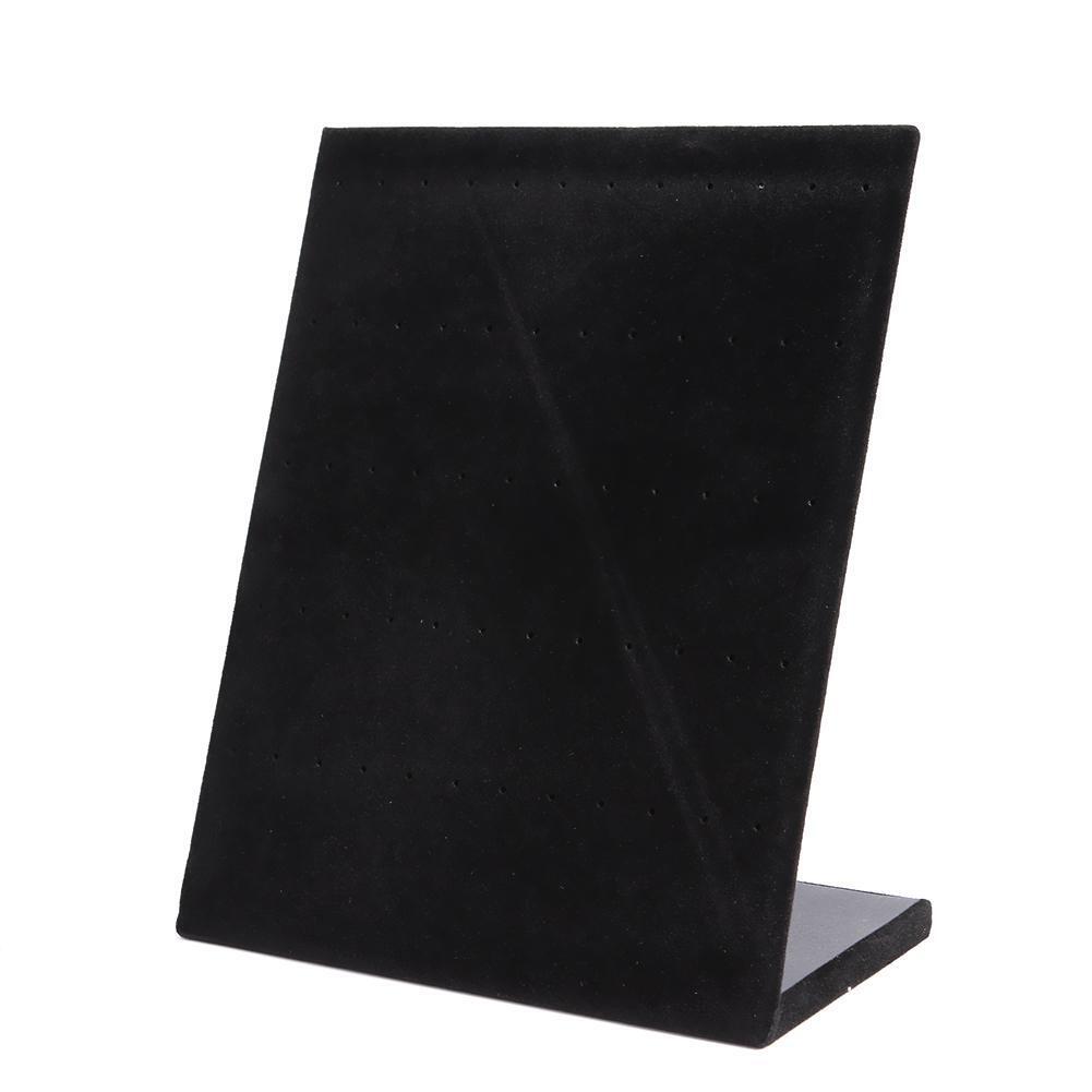 Necklace Display Board Jewelry Earrings Stand Bracelet Showcase (Black)