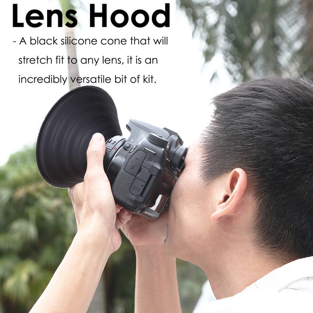 Anti-glass Ultimate Camera Lens Hood Anti-reflective Silicone Photos Hood