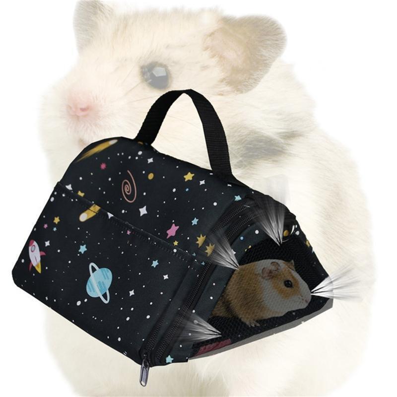 Hamster Carrier Adjustable Strap Portable Handle Small Pets Travel Bag Pouch