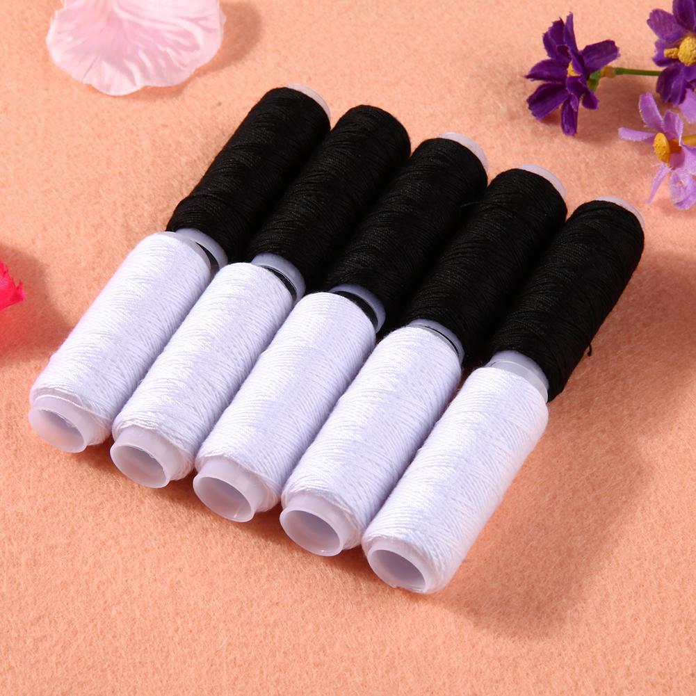 10pcs Hand Quilting Embroidery Sewing Thread for Home Stitch(Black+White)