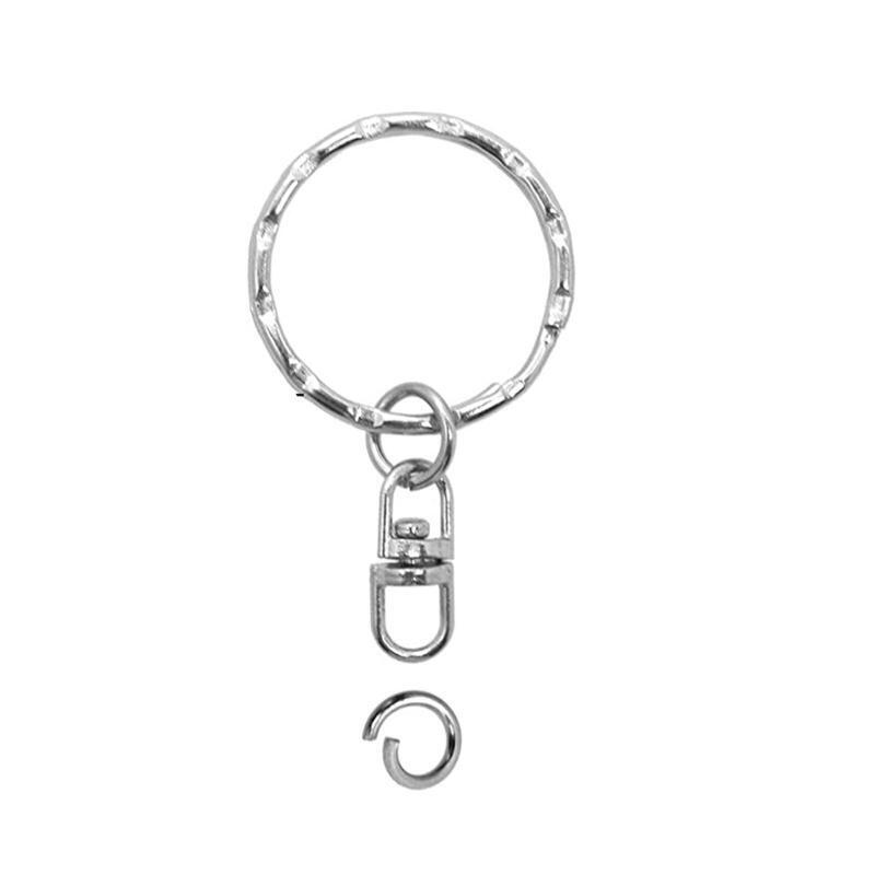 Classical Colorful Key Chain Ring Kit Jewelry Making DIY Craft 2 Different Color