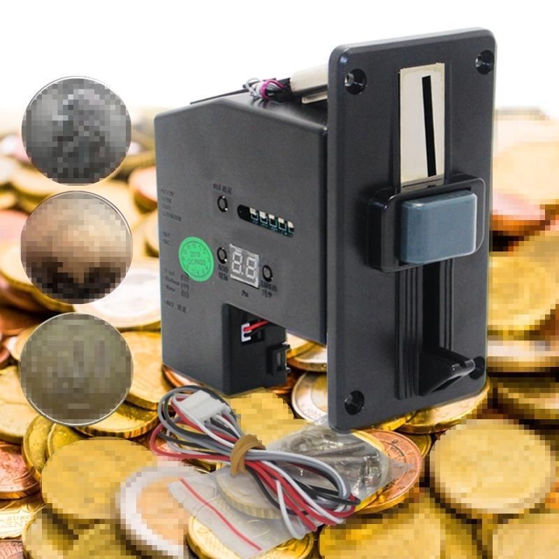 Multi Coin Acceptor Electronic Roll Down Coin Acceptor Selector Mechanism Vend