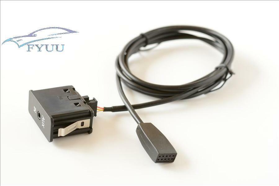 1pc Car AUX-in AUX 3.5MM Jack Female Extend Cable Adapter For BMW E46 2002-2006