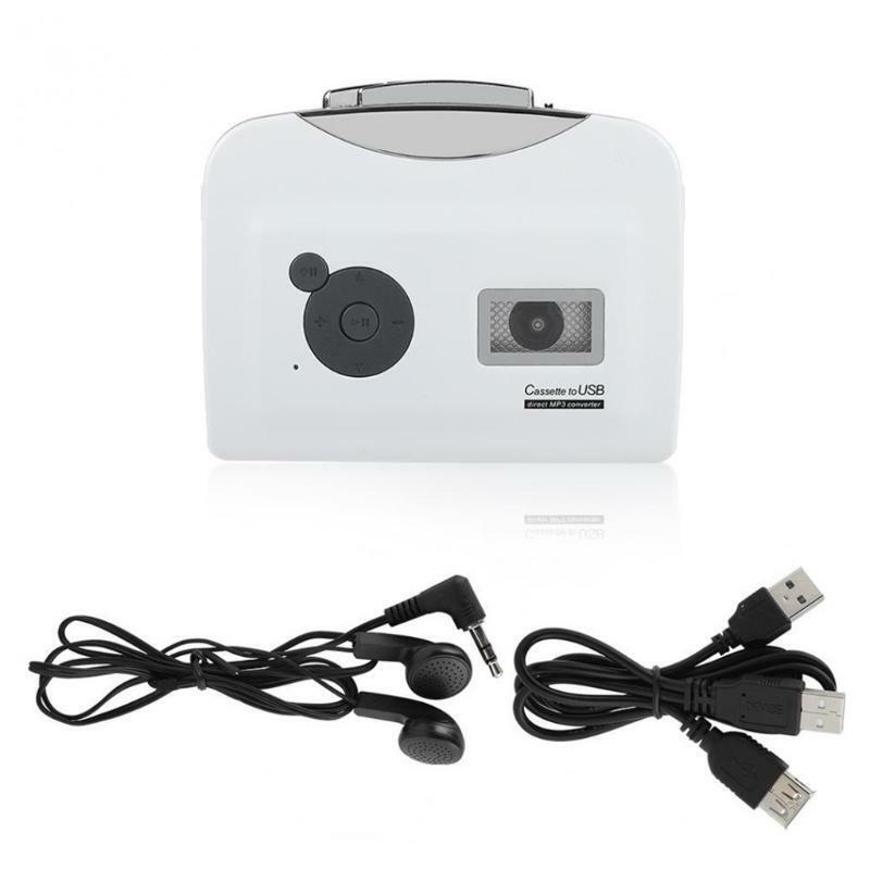 Cassette Player Portable Tape Player Captures MP3 Audio Music via USB Converter