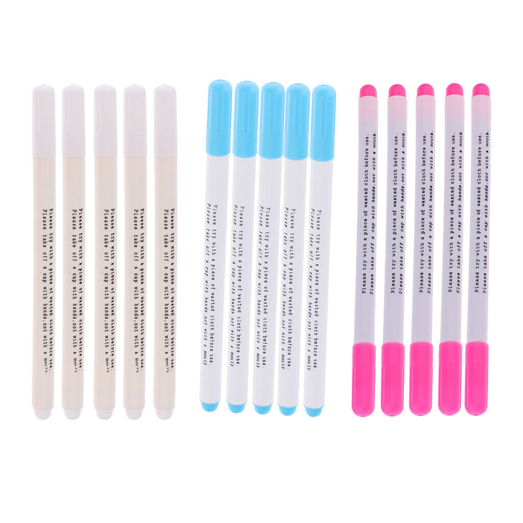 15  Water Soluble Pen Sewing Cloth Marker Craft Embroidery Dressmaking