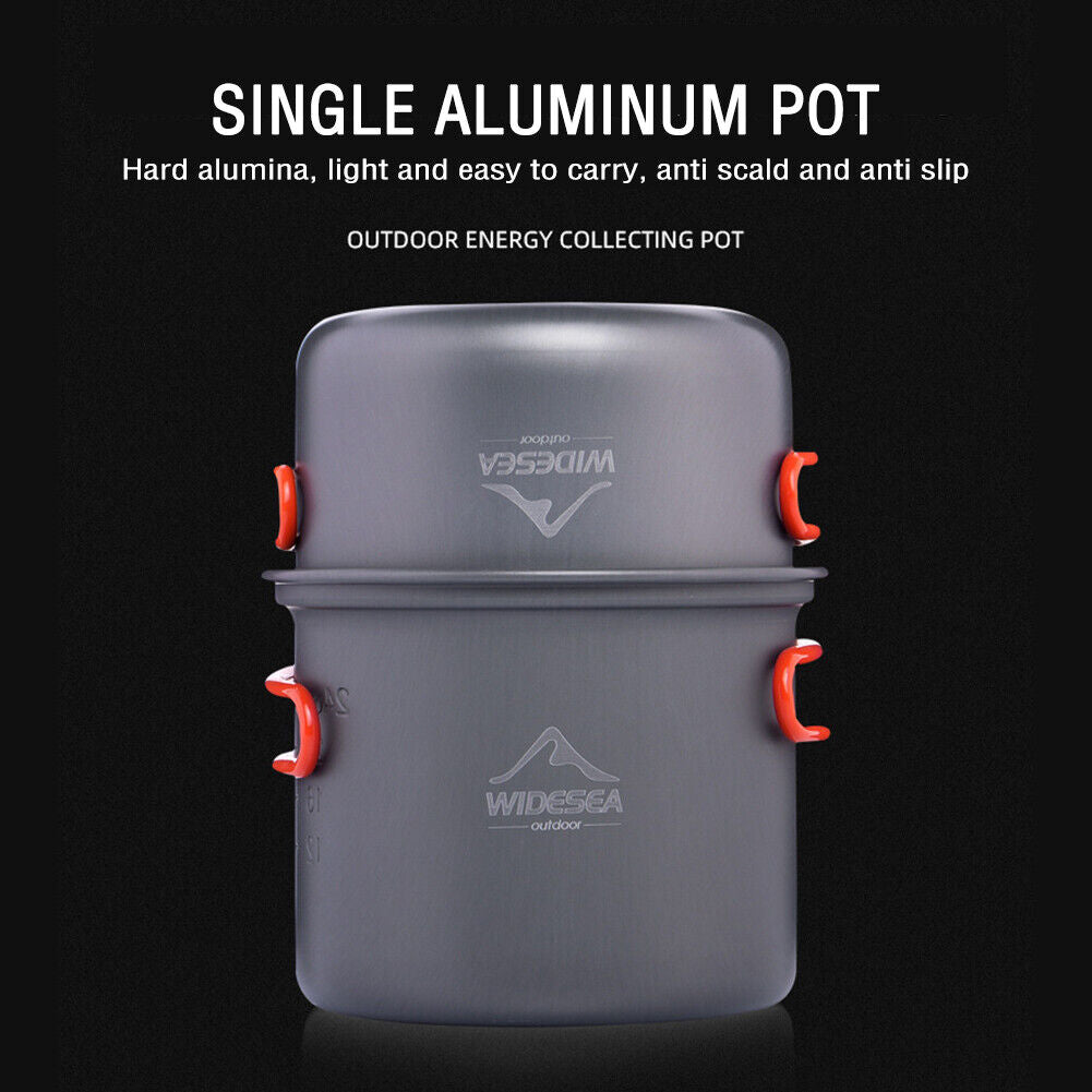 WIDESEA Outdoor Camping Pot Cooking Travel Hiking 1 Person Cookware Sets