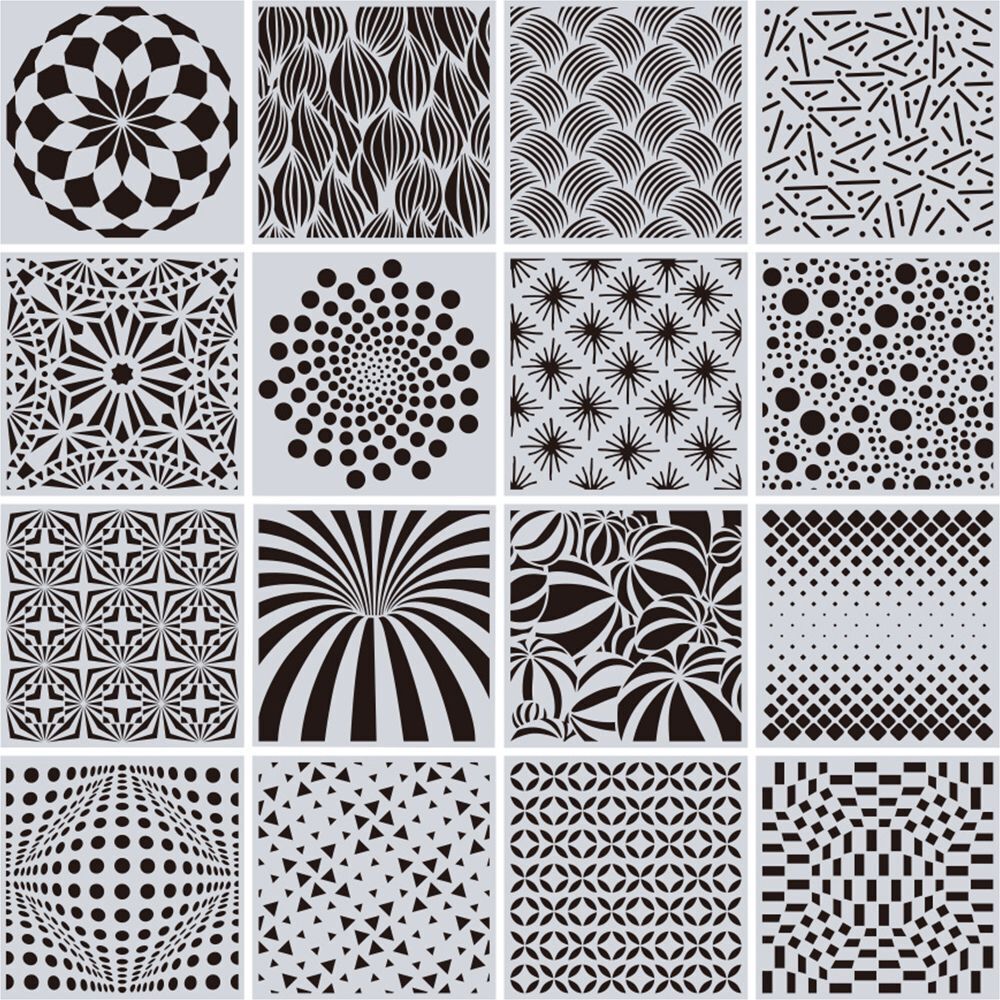 Template Mandala Stencils Wall Painting Geometric Template Spary Furniture