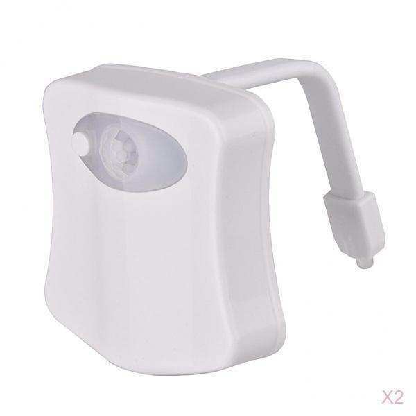 2Pcs LED Toliet Bathroom Night Lamp Motion Sensor  16  Light
