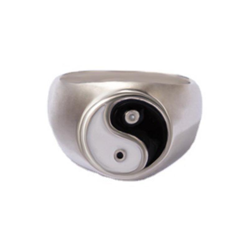 4PCS Yin Yang Band Rings Mid Finger Joint Rings Dainty Jewelry Present for Men