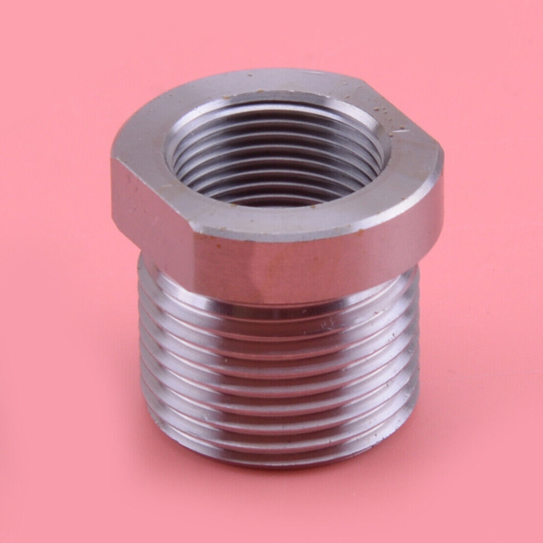 5/8-24 to 13/16-16 Stainless Steel Automotive Threaded Oil Filter Adapter New