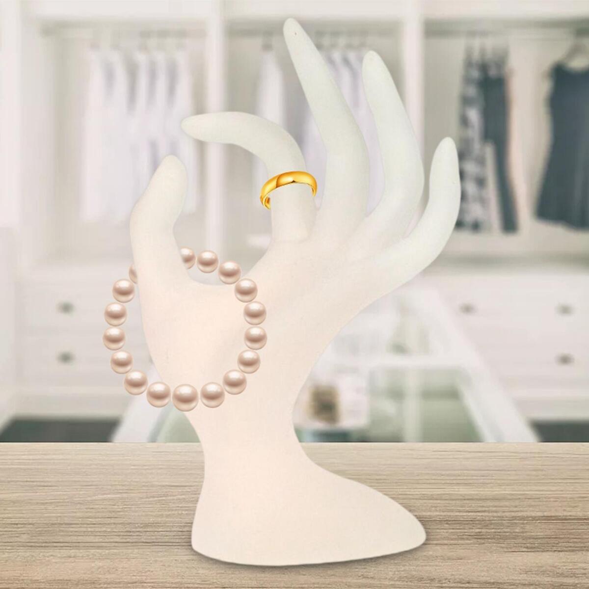 Novelty Jewelry Display Holder Bangle Holder Rings Organizer Shows White