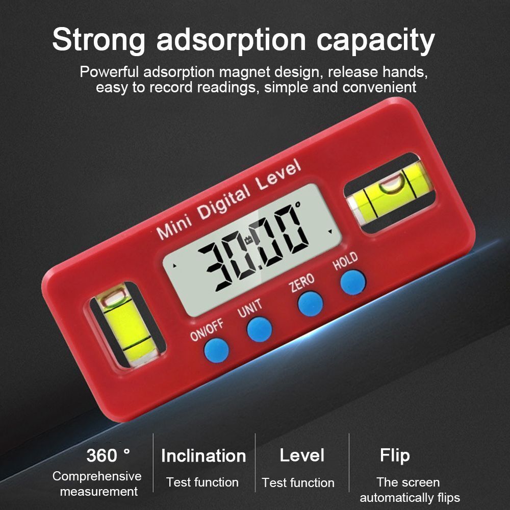 Display Protractor Inclinometer Angle Measuring Finder Water Proof Level Box