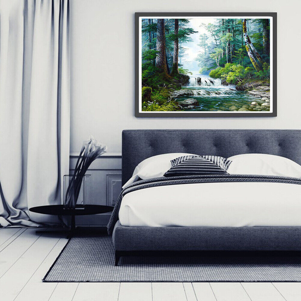 Forest River DIY Full Drill Diamond Painting Embroidery Cross Stitch Mosaic