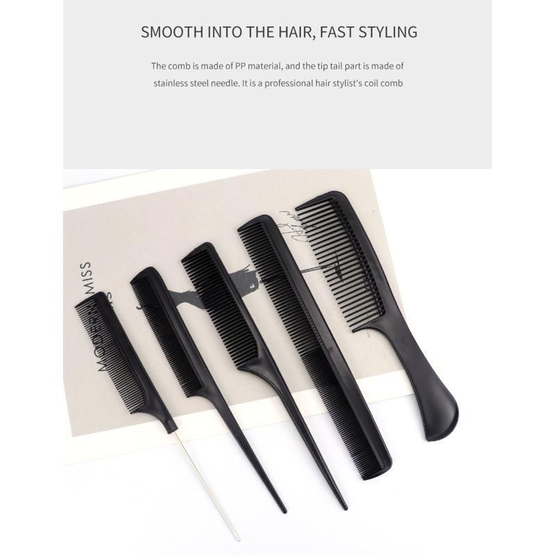 10pcs Hair Cutting Comb Barber Hair Styling Combs Wide Fine Teeth Anti Static