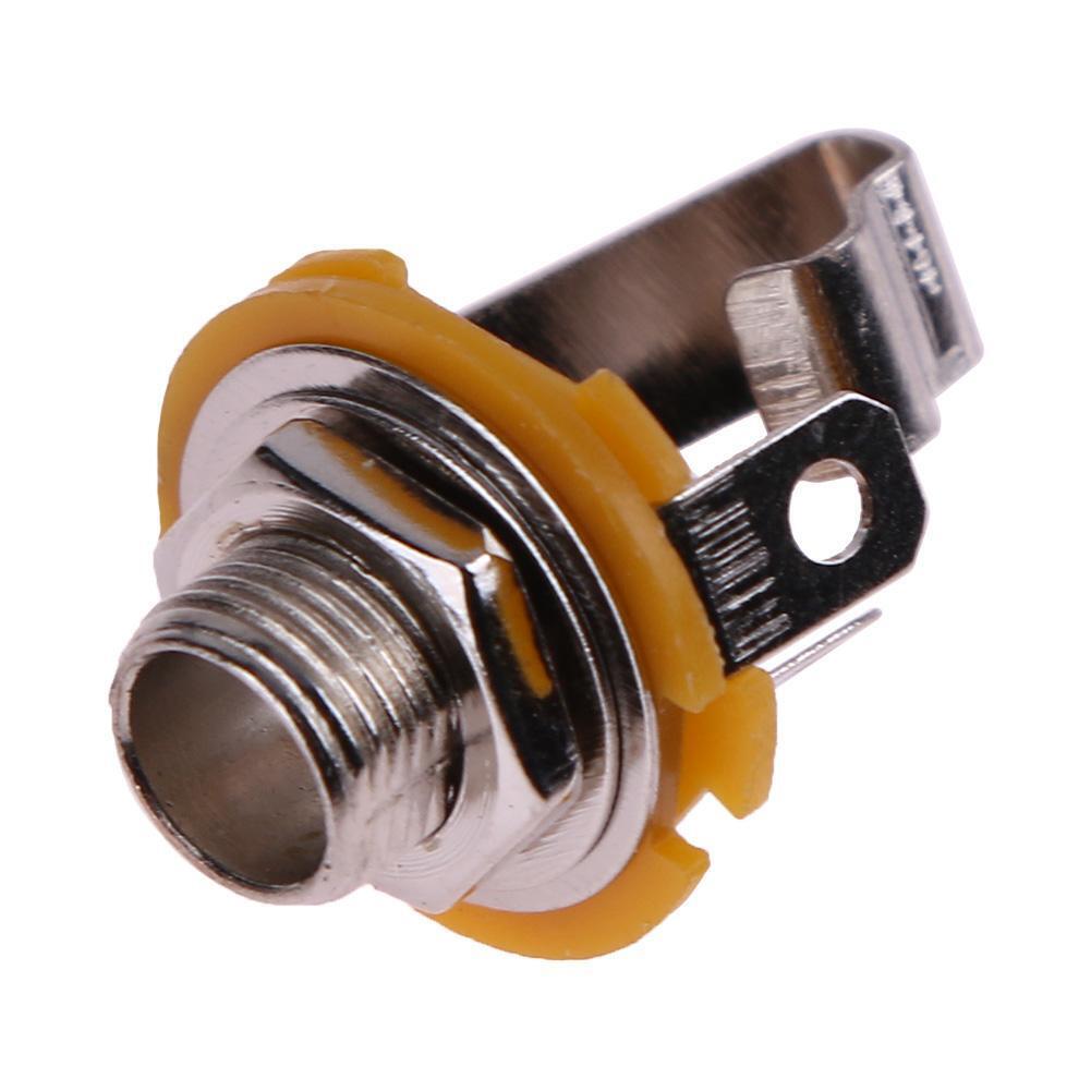10pcs 1/4in Guitar Jack Socket Connector Female for Electric Guitar Bass