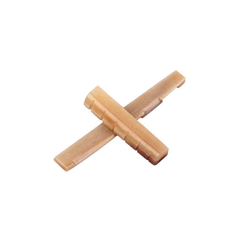 2Pcs/Set Bone Guitar Bridge Saddle and Nut for Folk Acoustic Guitar