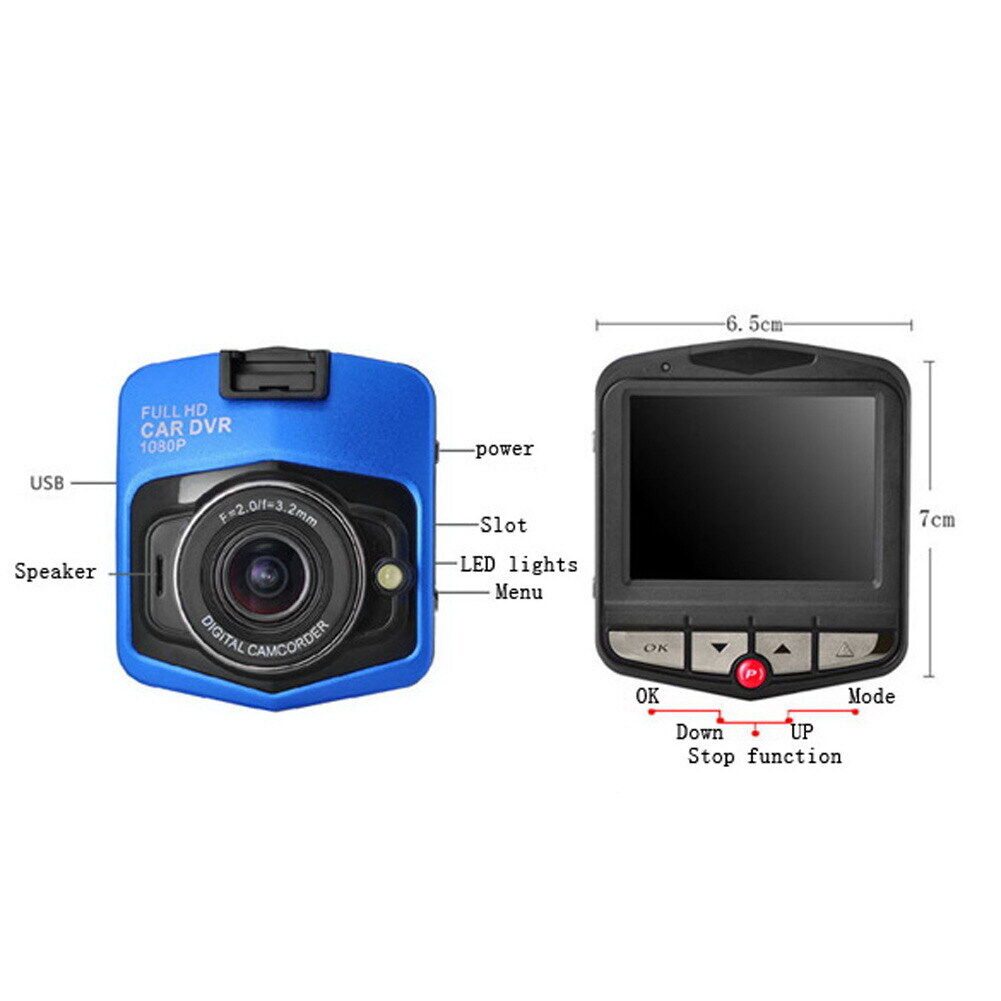 Mini Car DVR Camera Full HD 1080P Video Registrator Recorder Blue 8G-105739