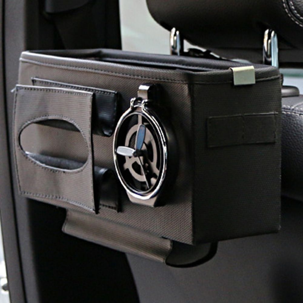 Universal Seat Back Pocket Tissue Box Car Seat Storage Bag Auto Cup Rack