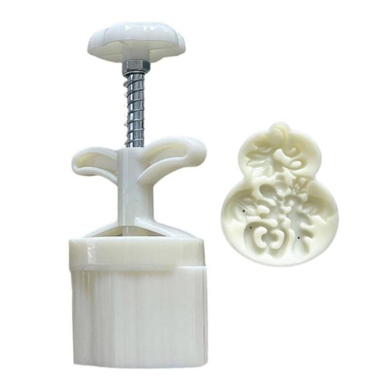 75g Plastic Material Mooncake Mold Gourd Shaped Stamps Moon Cakes Moulds for DIY