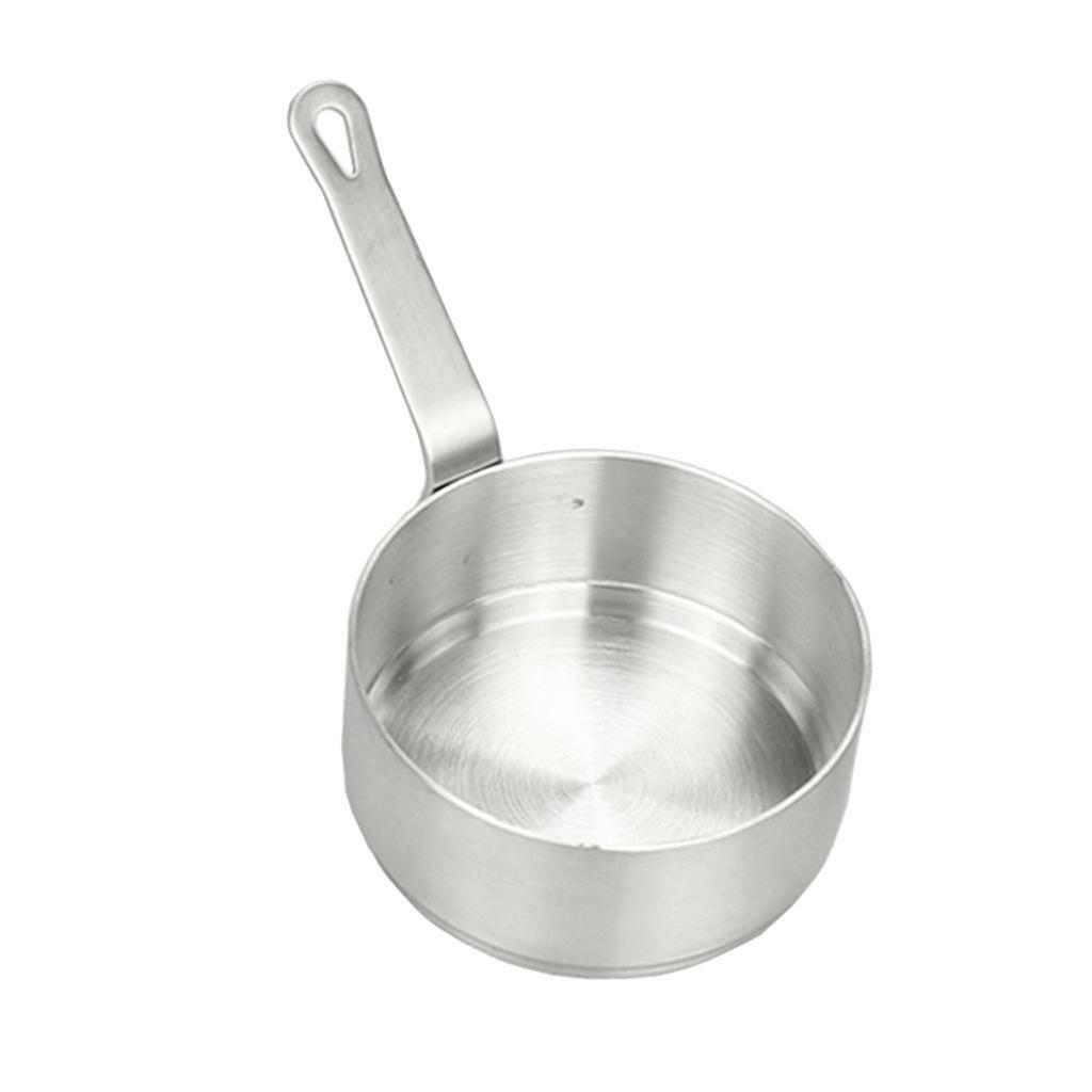 2 Pieces Stainless Steel Mini Sauce Pan Porridge Warmer Cookware 100ml