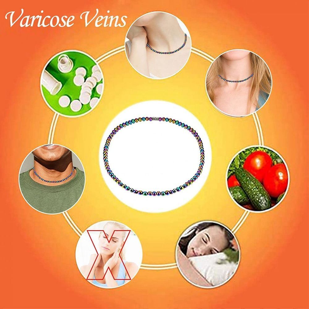 Jewelry Gift for Women Men Lymph Drainage Magnetic Necklace Hematite Necklace
