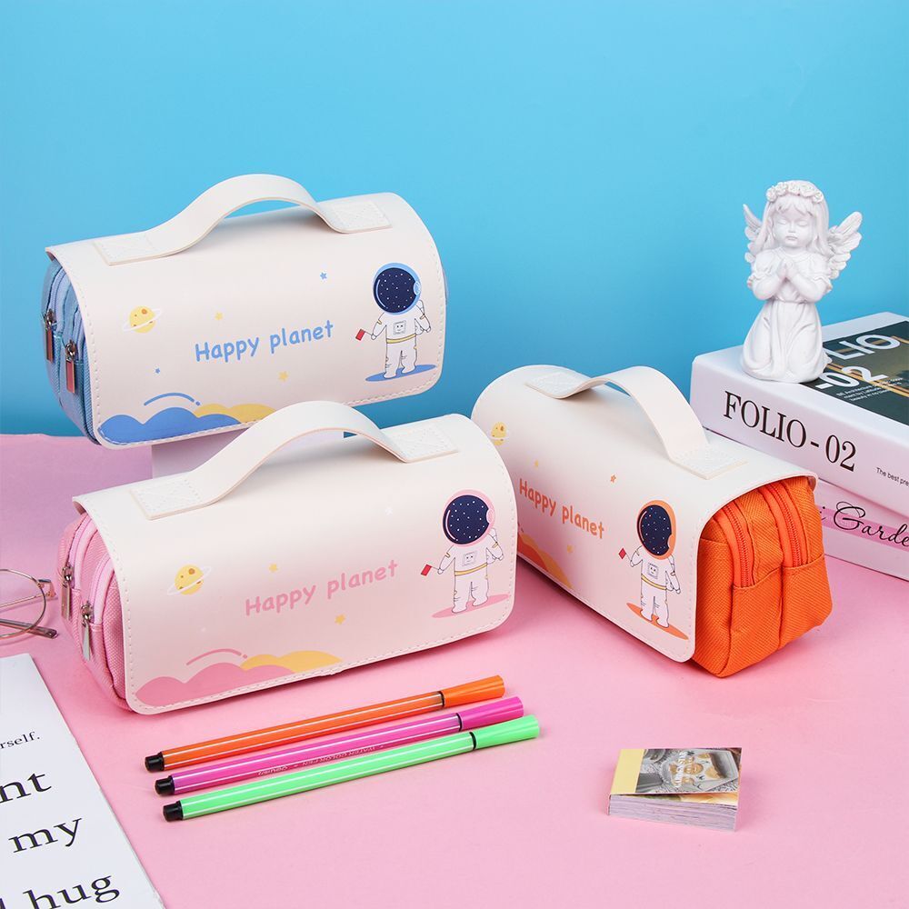 Handbags Big Pen Bag Astronaut Pencil Case Makeup Pouch Cosmetic Storage