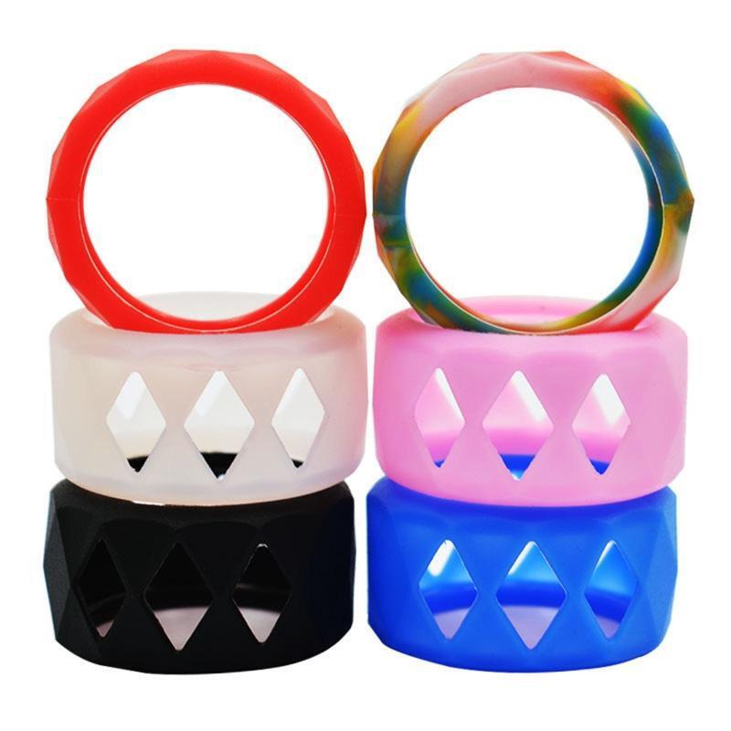 6Pieces/set Silicone Anti Slip Ring Non-Skid Band Ring Soft Protection Sleeve