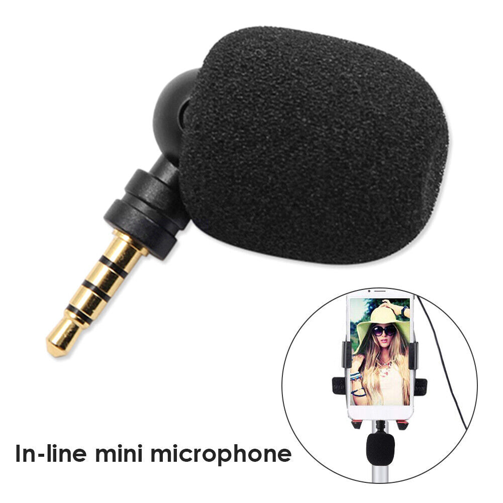 Mini Microphone 3.5mm AUX TRRS Portable Mic for Phone Computer PC Recording