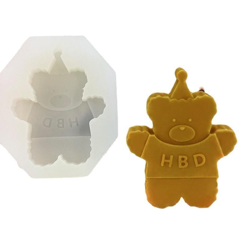 Creative Bear Shape Silicone Candle Mold DIY Home Ornaments Making Supplies