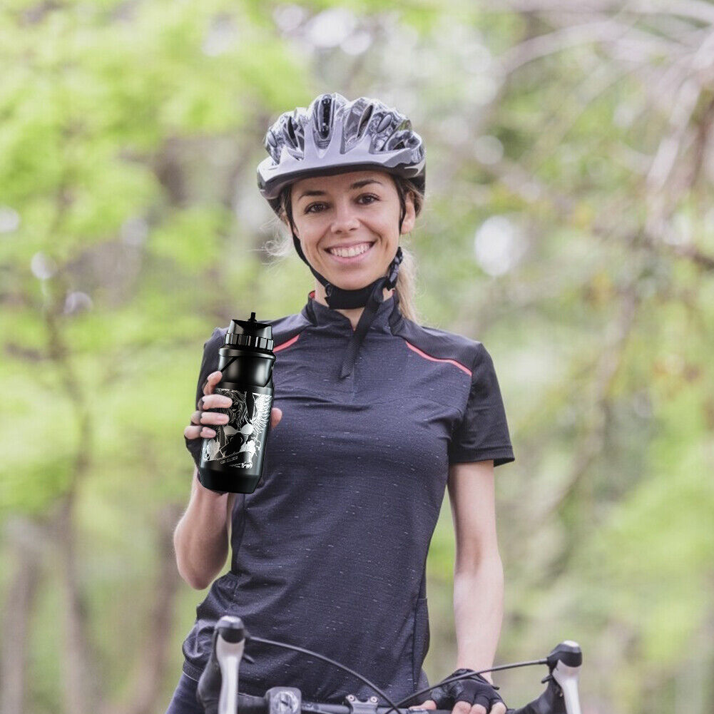 ENLEE 500ml Outdoor Sports Water Bottle Plastic MTB Bicycle Kettle (Black)