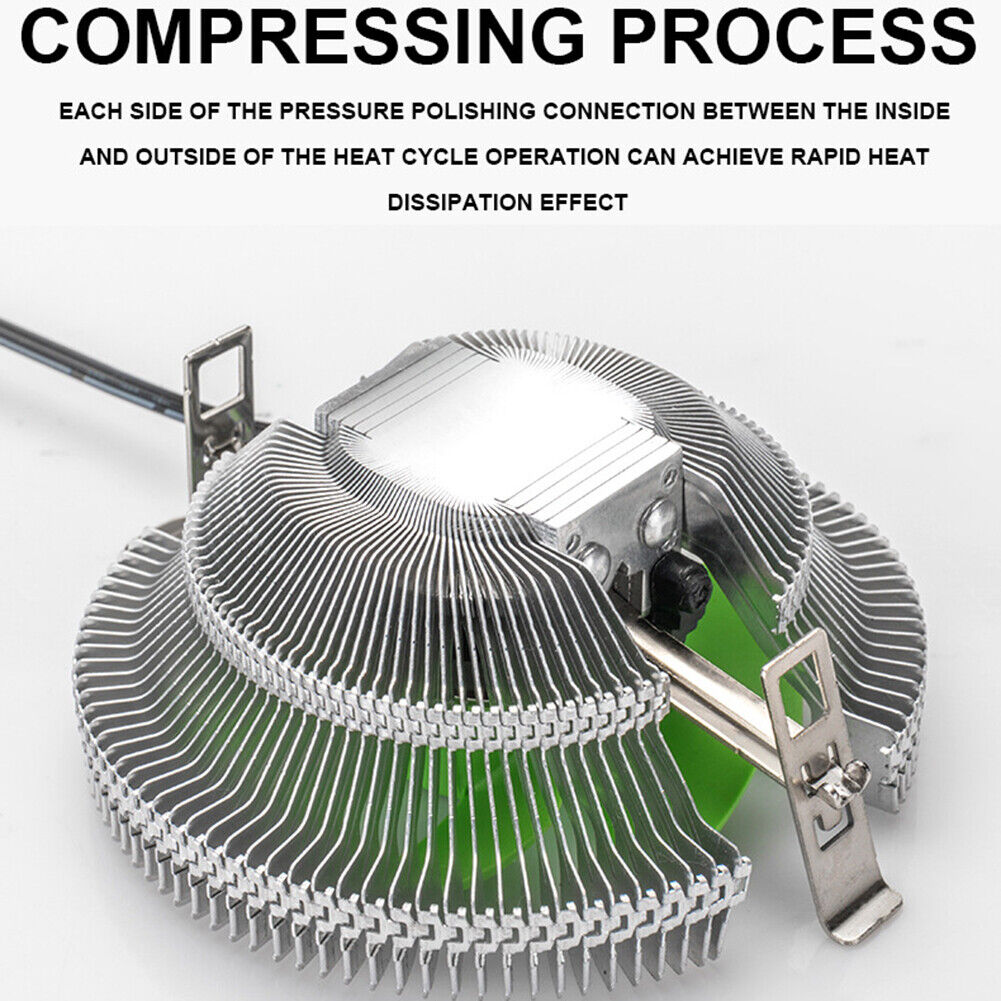 CPU Cooler Heatsink for LGA 775/1150 1151 3Pin Fan Cooling Silent Radiator