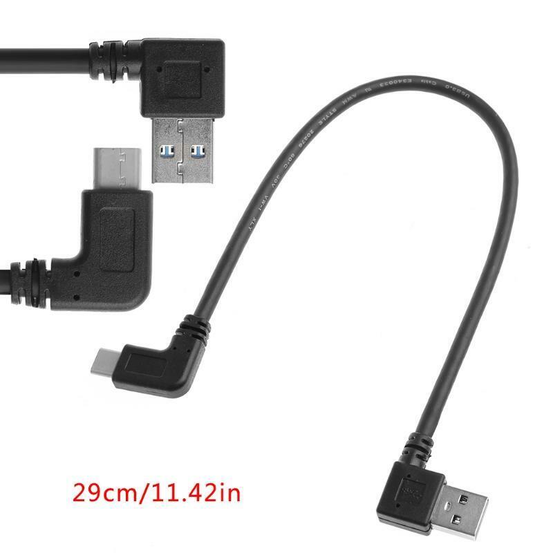 USB3.0 A To USB3.1 Type C 90 Degree Left/Right Angle Male To Male Adapter Cable