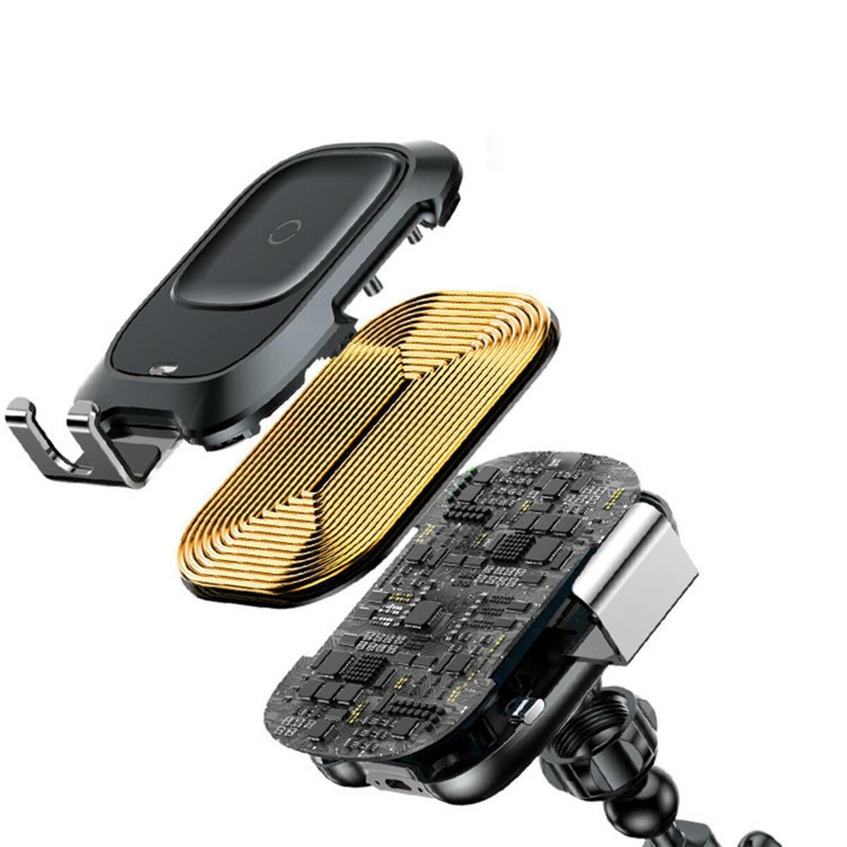 10W Wireless Car Charger Qi Fast Charging ABS Fit for 4-6.5 inch Phones