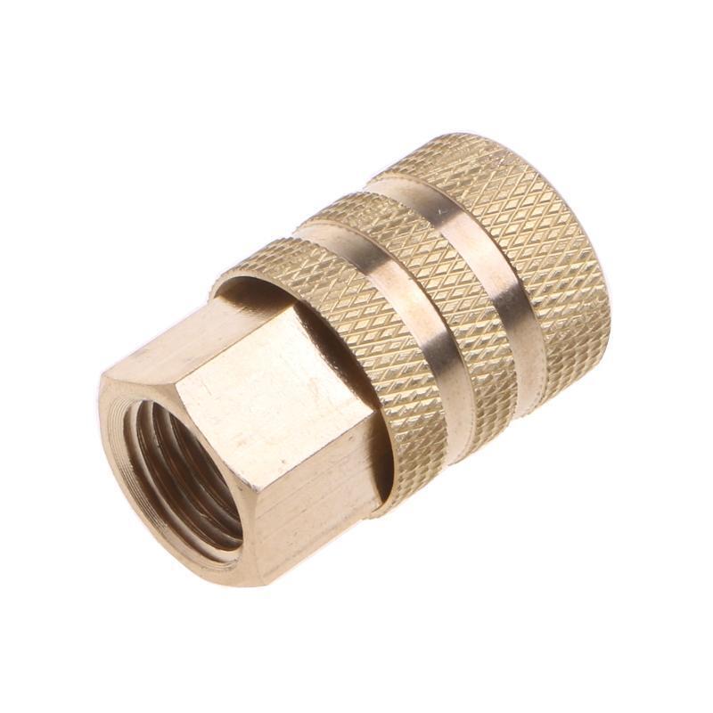 Car Solid Brass Quick Coupler Set Air Hose Connector Fittings 1/4 NPT Tools Plug