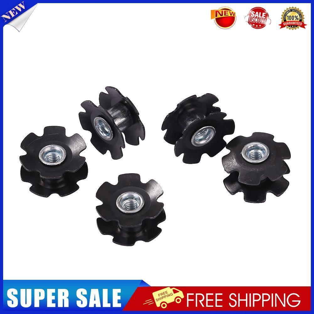 5pcs Bicyle Carbon Fiber Sunflower Core Front Fork Screw Bowl Sets for MTB