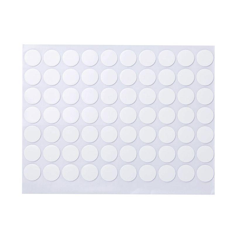 70 Pcs Round Traceless Transparent Tape Removable Sticky Gel Tape for DIY Craft