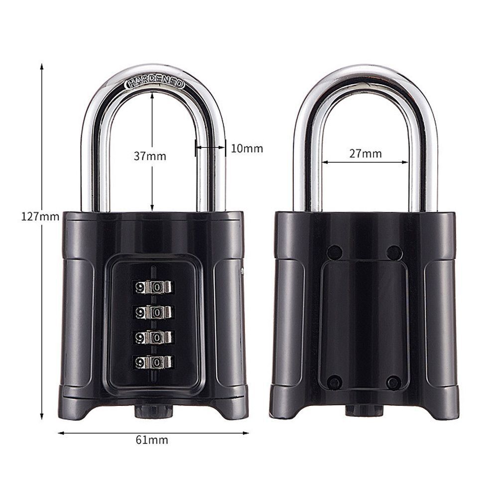 4-digit Number Password Lock Code Lock Combination Padlock Zinc Alloy