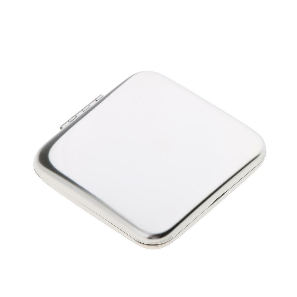 Mini Compact Full Stainless Steel Cosmetic Handbag Makeup Magnifying Mirror