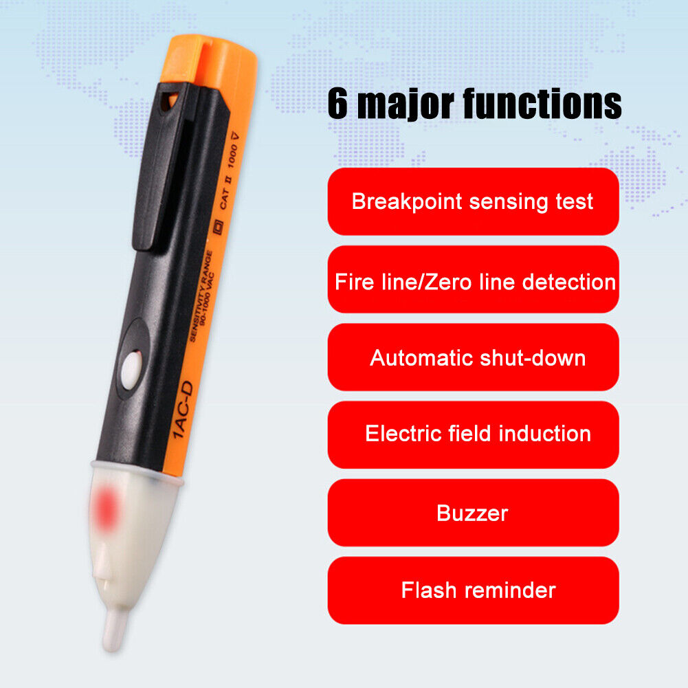 90-1000V AC Voltage Detectors Non-Contact Tester Pen Electric Test Pencil