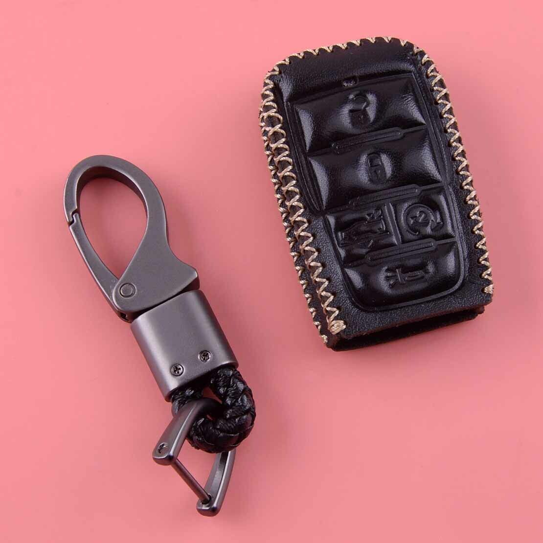 Leather Remote Smart Key Fob Cover Case Holder fit for Dodge RAM 1500 19-2021