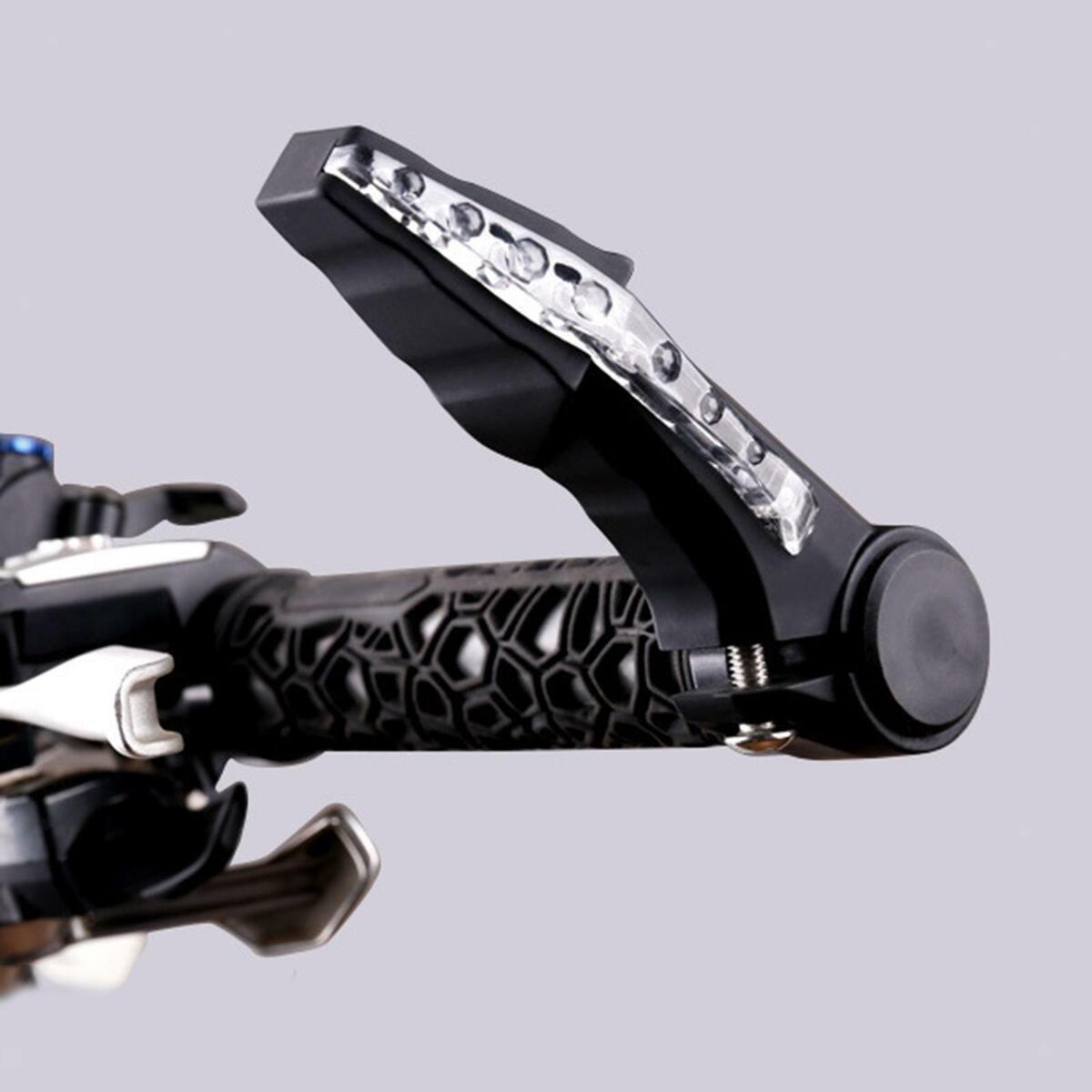 2x Bicycle Rest Handlebar Grips Light Bar End Lamp for Bikes Accessories