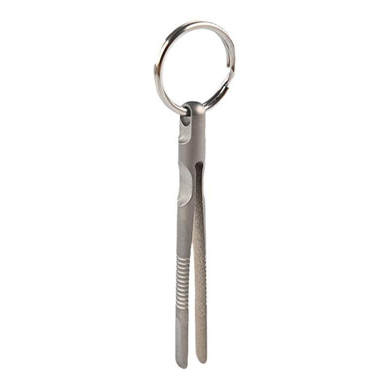 Durable Mini Survival Tweezers TC4 Tweezers Titanium Alloy Tweezers for Outdoor