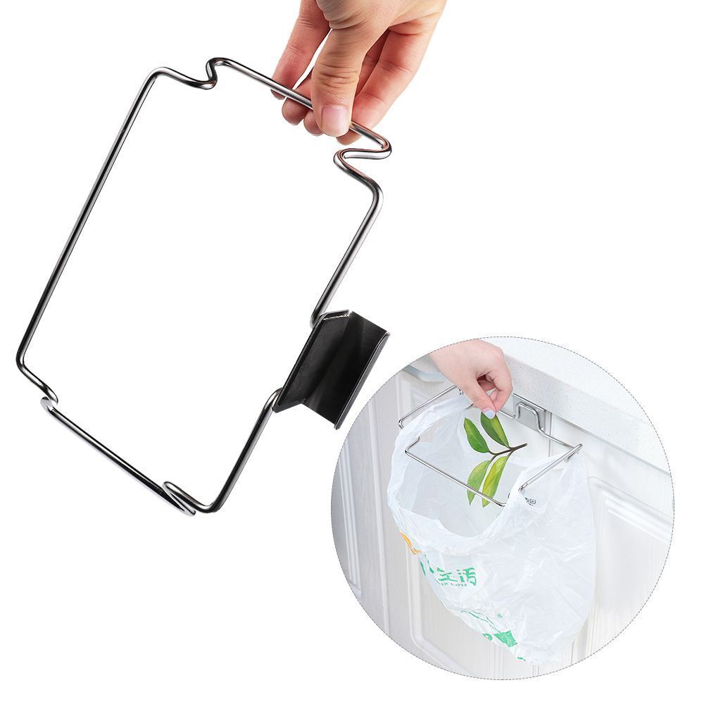 Holder Towel Rack Cabinet Door Hanging Trash Rack Garbage Storage Garbage Bags