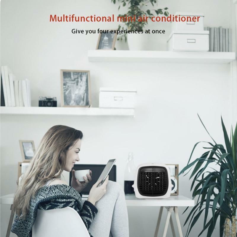 2-in-1 Fan Cooler Mini Portable Air Cooling Water Desk Humidifier Conditioner