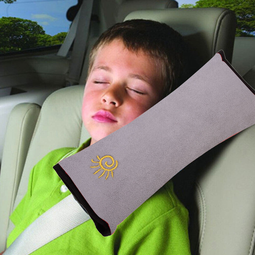 Plush Car Seat Belt Cover Breathable Kids Seatbelt Shoulder Pad (Grey)