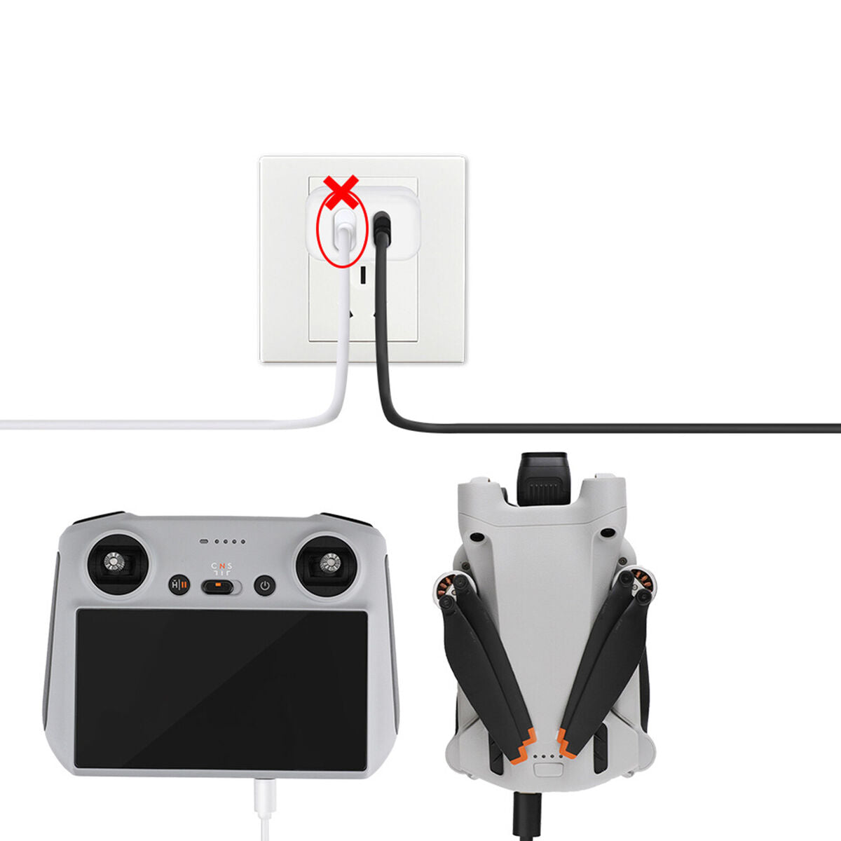 30W USB to Type-C Dual Port Fast Charger Parts for DJI Mini 2/Min 3 Pro Parts A2