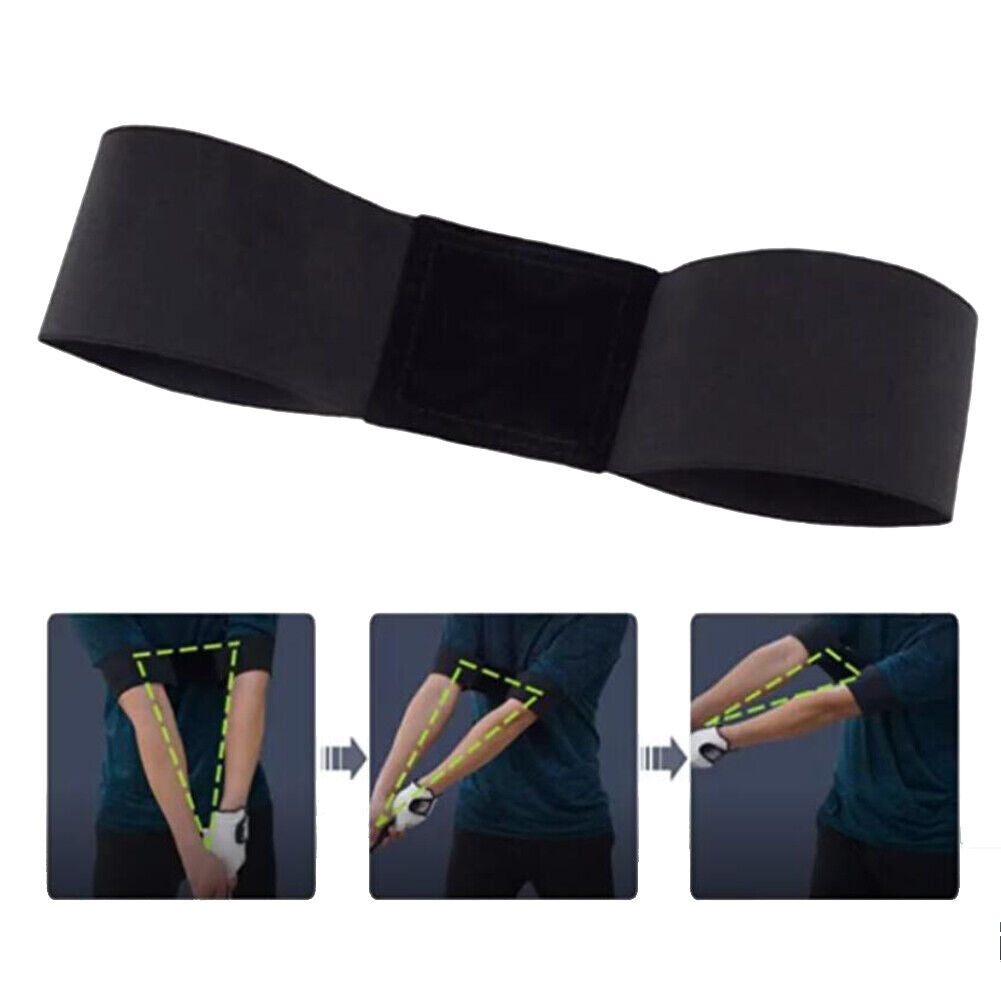 Golf Correction Belt Swing Trainer Elastic Arm Band Alignment Training Aids