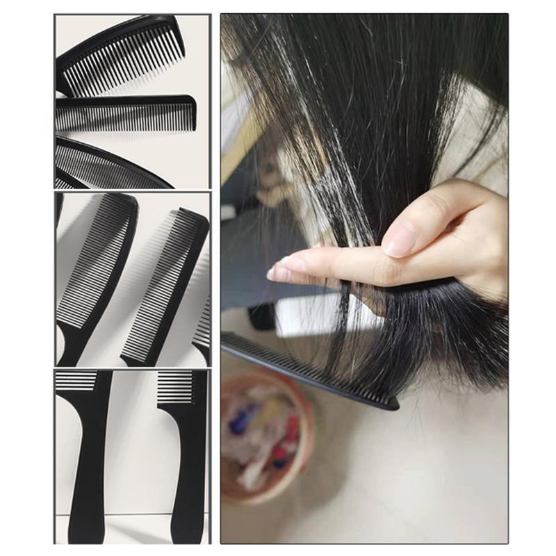4pcs Professional Carbon Comb Anti-static Hairdressing Stylist Hair Cutting Tool