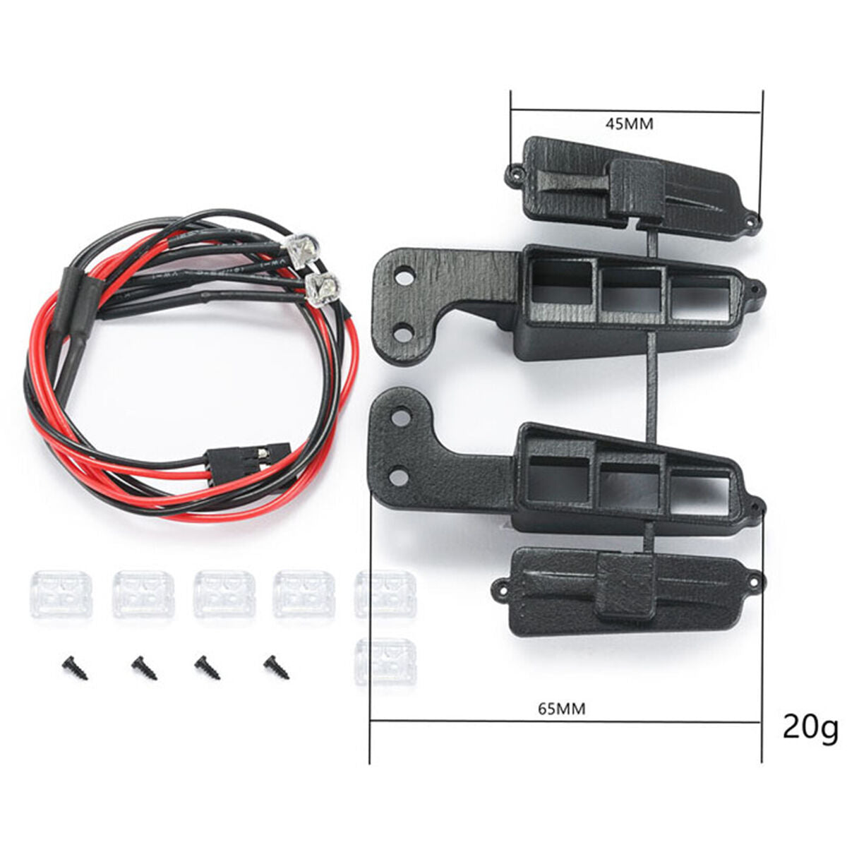 Upgrade LED Spotlight Front Bumper Light Wire for DJ Trx-4 Ford Bronco Car A2UK