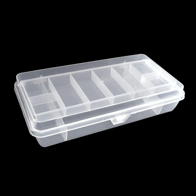 Plastic Tray Compartments Fishing Lure Tackle Box Two-Sided Storage Cases Box